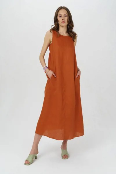 Сарафан женский Ennergiia SS22-WLen05 коричневый L