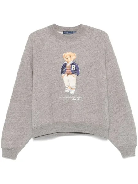 Polo Ralph Lauren толстовка с принтом Polo Bear, серый