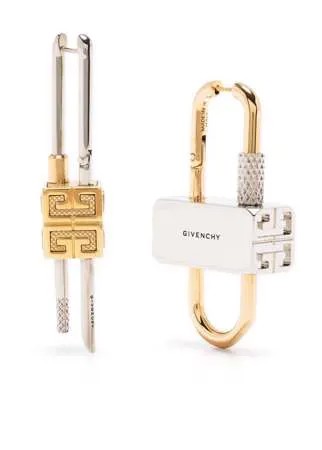 Givenchy непарные серьги Lock