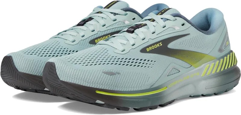 Кроссовки Adrenaline GTS 23 Brooks, цвет Cloud Blue/Goblin Blue/Lime