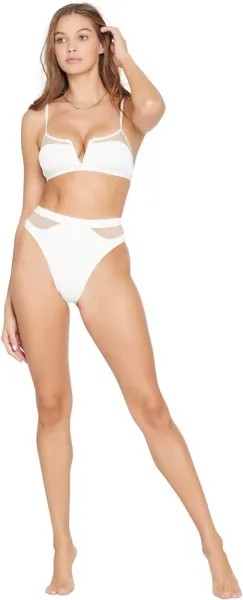 Купальный топ L*Space Ridin' High Ribbed Sadie Top, цвет Cream