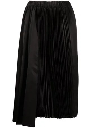 Black Comme Des Garçons плиссированная юбка асимметричного кроя