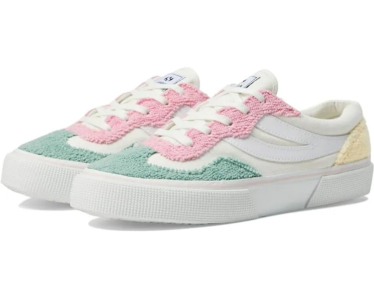 Кроссовки Superga 2941 Revolley Terry Cloth, цвет White Avorio/Pink/White