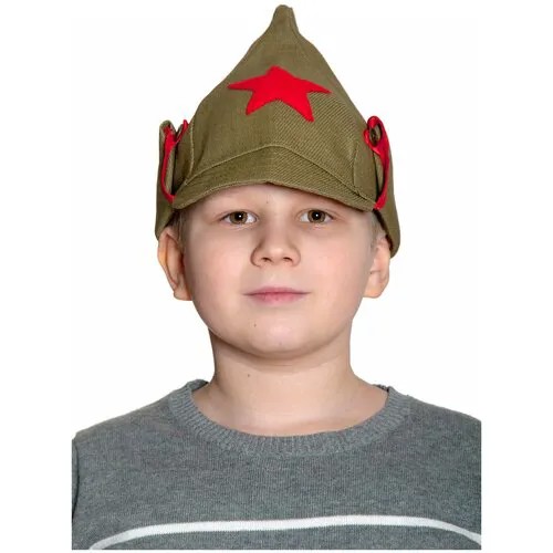 Буденовка шапка детская хаки КФ-5086 2178