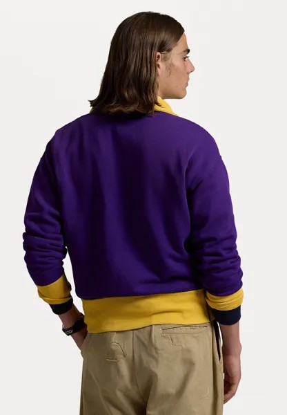 Толстовка VINTAGE FIT FLEECE COLLARED SWEATSHIRT Ralph Lauren, фиолетовый