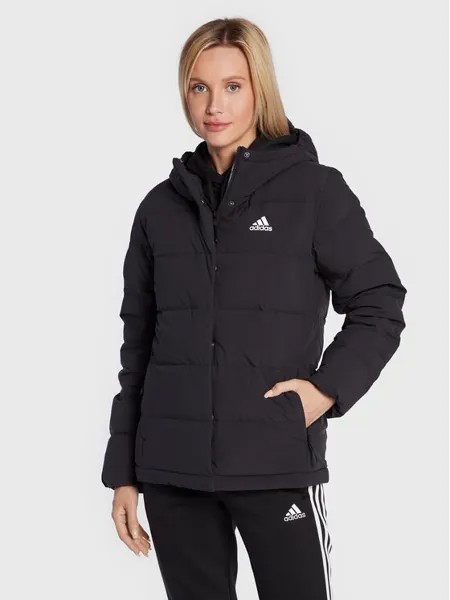 Пуховик стандартного кроя Adidas, черный
