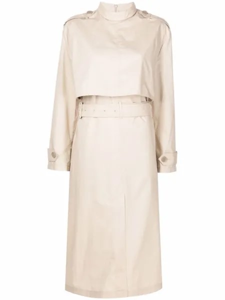 MM6 Maison Margiela платье миди Trench, нейтральный цвет