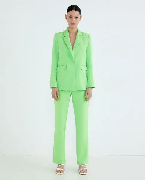 Женский пиджак с длинными рукавами и карманами Yas, зеленый
