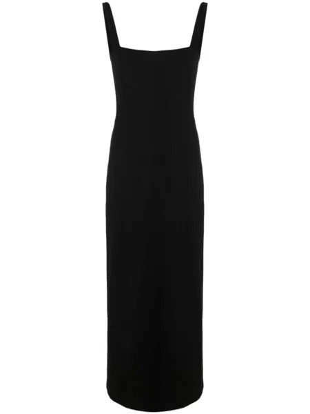 Helmut Lang платье макси с вырезом в форме сердца, черный