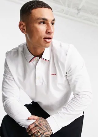 Белое поло с закругленным логотипом BOSS Athleisure Paul-Белый