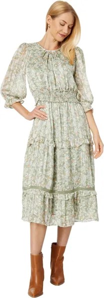 Платье Lost + Wander Down To The River Midi Dress, цвет Mint Floral