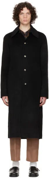 Черное пальто Джорена Nanushka