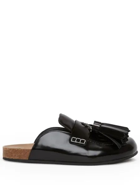 JW Anderson кожаные мюли с кисточками, черный