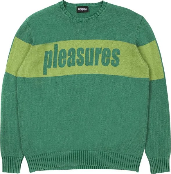 Свитер Pleasures Lighter Sweater 'Green', зеленый