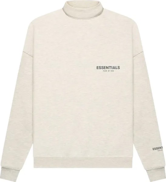 Пуловер Fear of God Essentials Pullover Mockneck 'Light Heather Oatmeal', кремовый