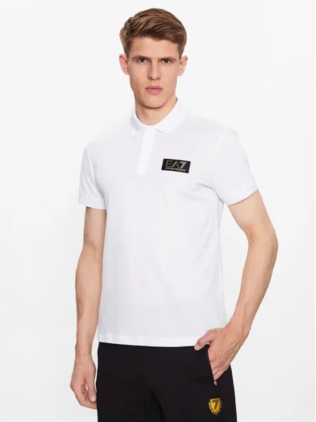 Рубашка поло стандартного кроя Ea7 Emporio Armani, белый
