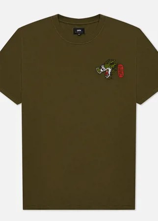 Мужская футболка Edwin Dragon, цвет оливковый, размер L