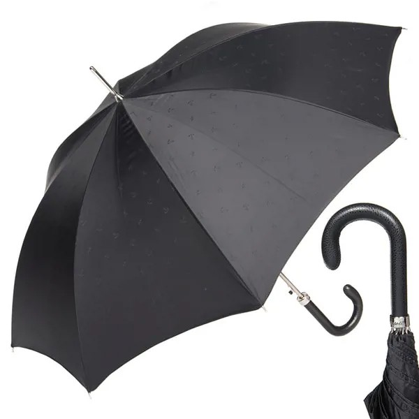 Зонт мужской Pasotti Classic Pelle Comondor Black Black