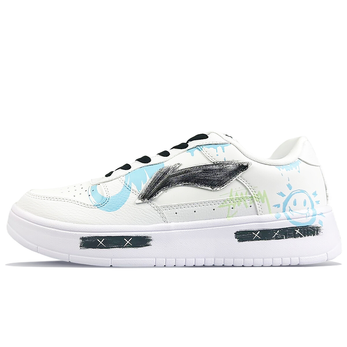 Кроссовки LINING Pontoon Boats Skateboarding Shoes Men Low-top White, белый