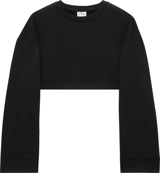 Свитер Courrèges Cocoon Fleece Cropped 'Black', черный