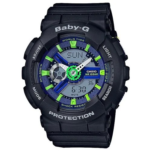 Наручные часы CASIO Baby-G, черный, синий