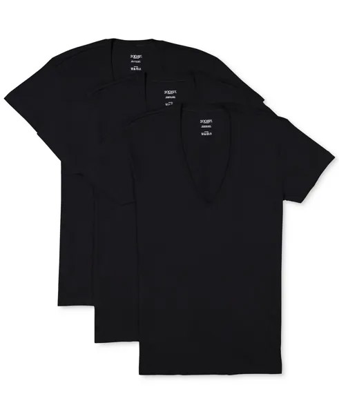 Мужская рубашка облегающего кроя с глубоким v-образным вырезом, 3 шт. 2(x)ist