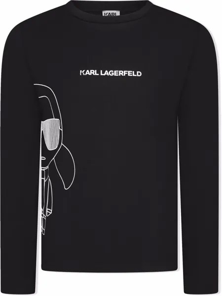 Karl Lagerfeld Kids топ с длинными рукавами и логотипом