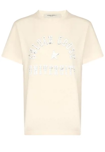 Футболка женская Golden Goose 131438 бежевая XS