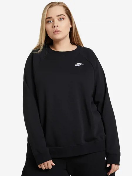 Свитшот женский Nike Sportswear Essential, Plus Size, Черный