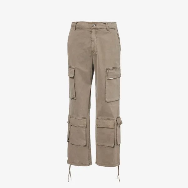 Мешковатые брюки карго из эластичного хлопка с фирменной бляшкой Represent, цвет dawn