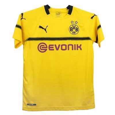 Puma Bvb Cup Реплика с круглым вырезом с коротким рукавом Футбольная майка для мальчиков Молодежный желтый 753