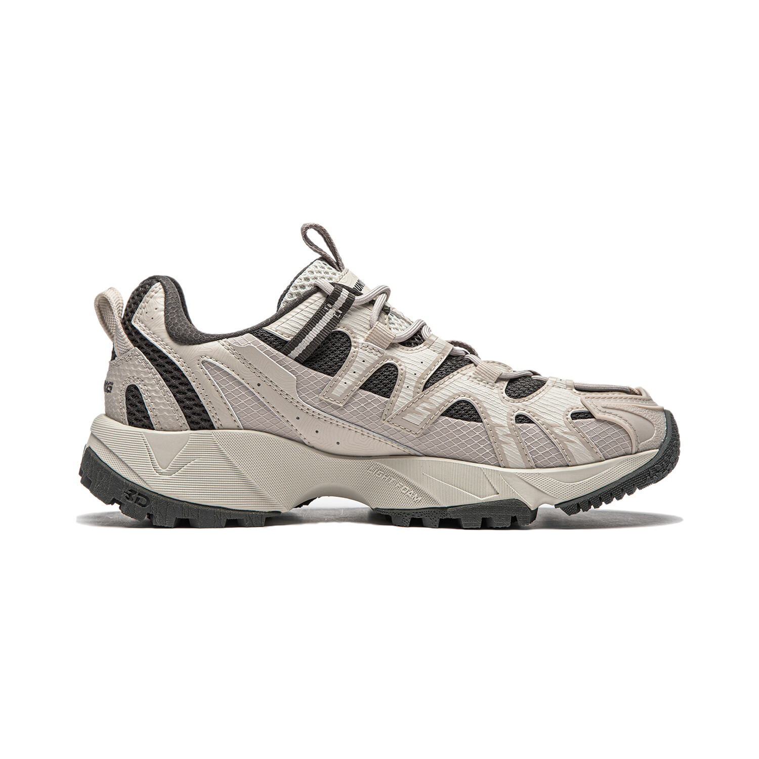 Кроссовки LINING Lifestyle Shoes Women's Low-top Mica Grey/obsidian Lime/silver Birch Grey, серый
