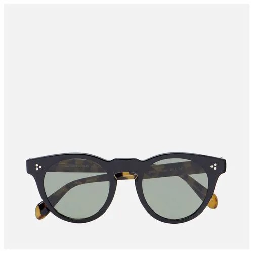 Солнцезащитные очки Oliver Peoples, кошачий глаз, оправа: пластик, поляризационные, с защитой от УФ, черный