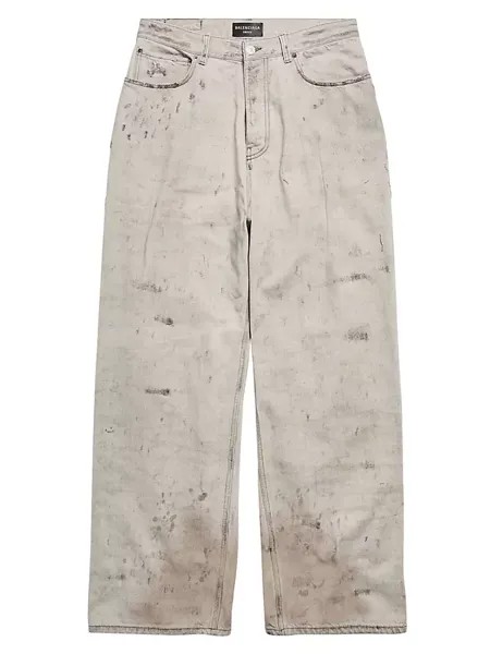 Суперразрушенные мешковатые брюки Balenciaga, бежевый
