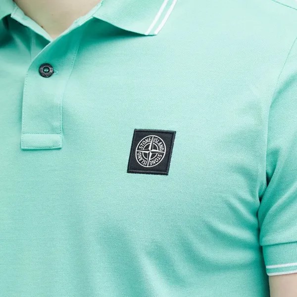 Stone Island Рубашка поло с нашивкой, зеленый