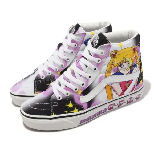 Черные розовые мужские туфли унисекс Vans Sailor Moon x Sk8-Hi Pretty Guardian VN0A7Q5NB9P