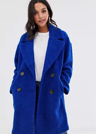 Двубортное пальто mByM-Синий