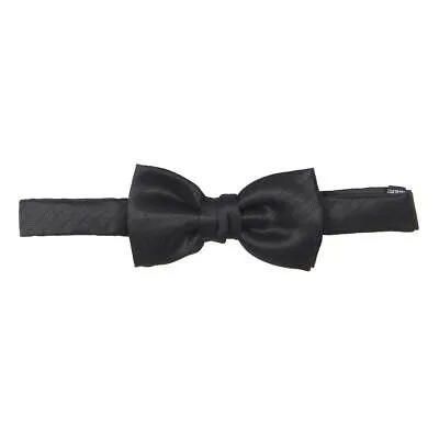 Мужской галстук-бабочка Lanvin черный шелковый металлик O/S BHFO 5413