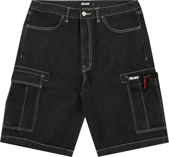 Шорты Palace Drawcord Pocket Denim Shorts 'Black', черный