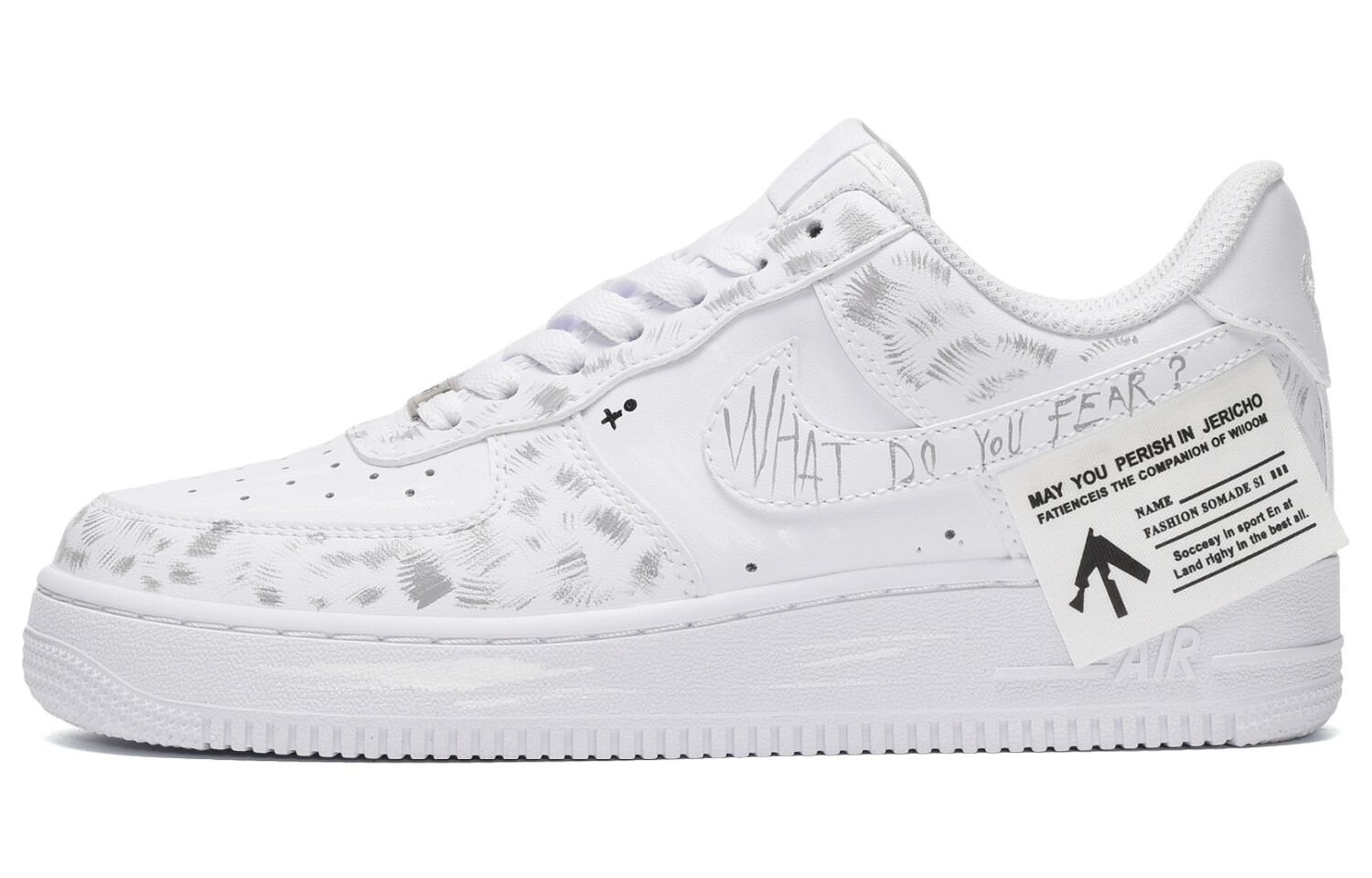 Кроссовки Nike Air Force 1 Skateboarding Shoes Women's Low-top White/Black, белый/черный