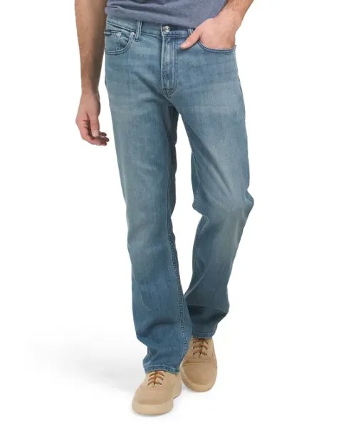 Прямые джинсы с прорезями Calvin Klein Jeans, синий