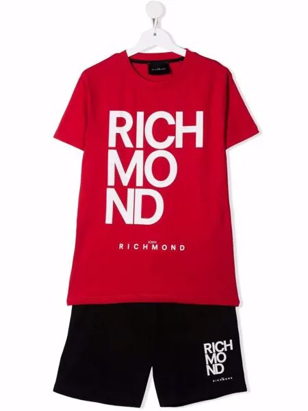 John Richmond Junior комплект из футболки и шортов с логотипом
