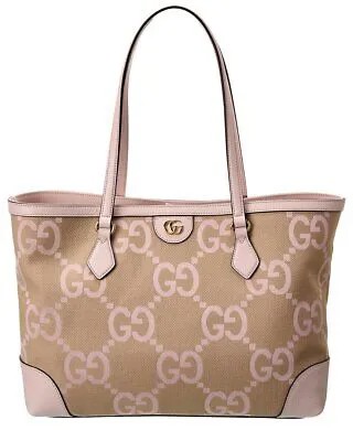 Женская сумка-тоут Gucci Ophidia Medium Jumbo Gg из ткани и кожи, розовая
