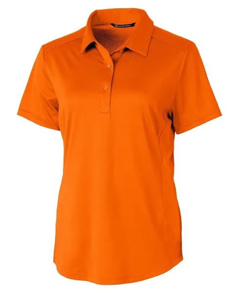 Женская рубашка-поло с короткими рукавами и фактурной эластичной тканью Prospect Cutter & Buck, оранжевый