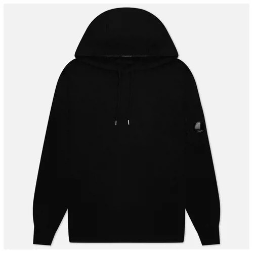 Мужская толстовка C.P. Company Light Fleece Zipped Grament Dyed Hoodie чёрный, Размер S