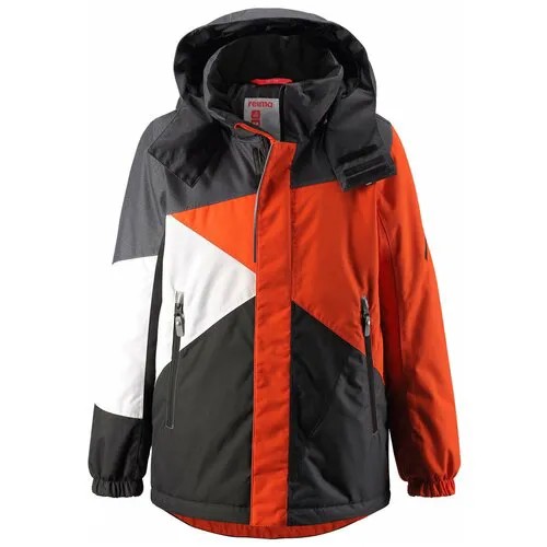 Куртка Reima, размер 104, черный, оранжевый