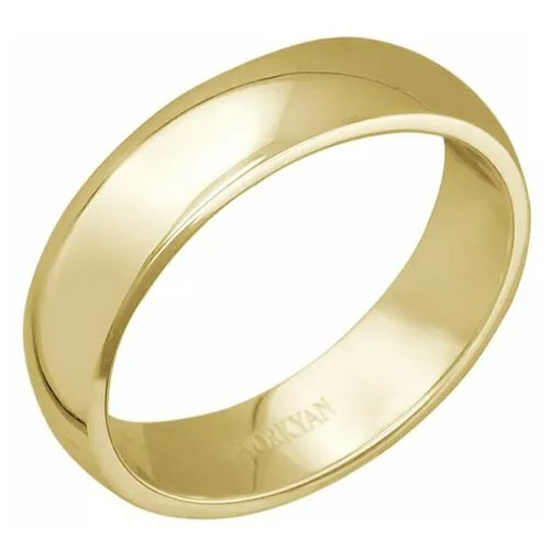 Кольцо обручальное Эстет, желтое золото, 585 проба, размер 16.5