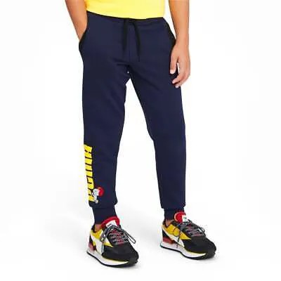 Puma Peanuts X Sweatpants Youth Boys Синие повседневные спортивные штаны 589367-06