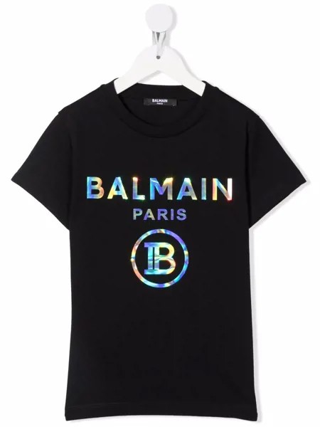 Balmain Kids футболка с логотипом