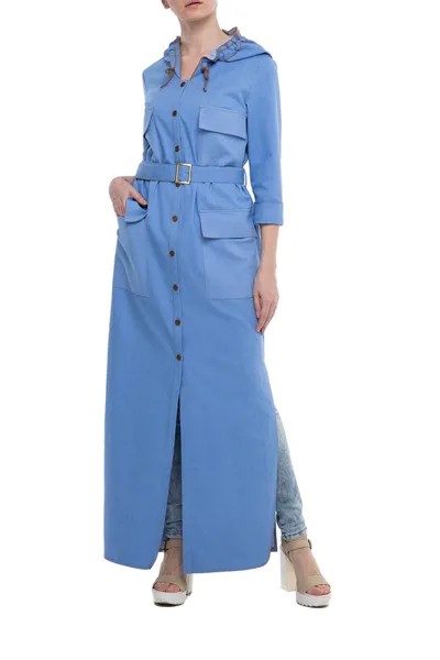 Плащ женский Adzhedo 6231 голубой 2XL